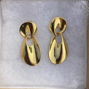 Gold plated dangle earrings